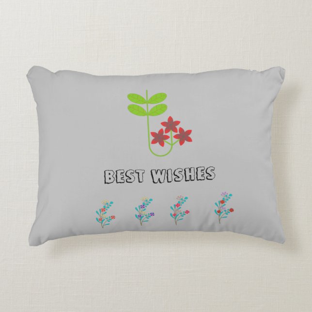 Best Wishes Flora Akzent Pillow Dekokissen (Vorderseite)