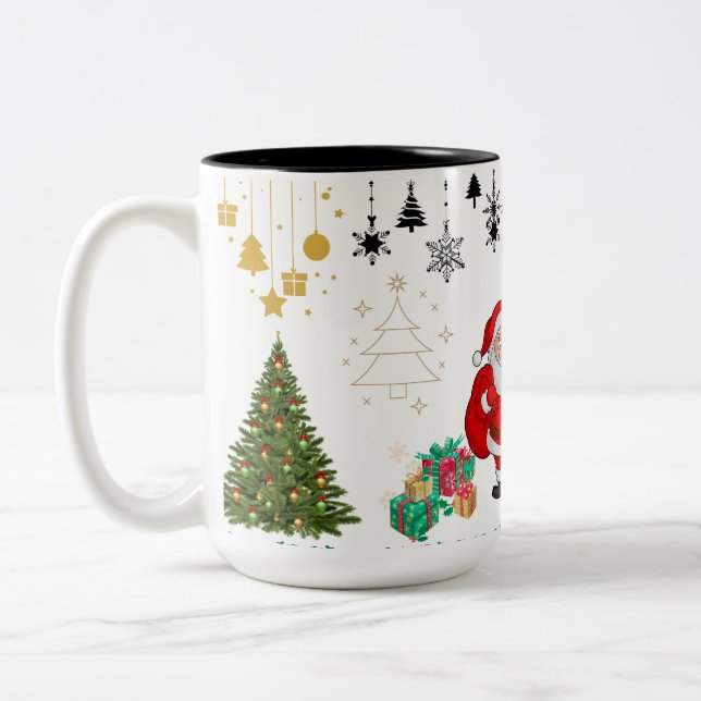 Best Wishes New Year Cup Zweifarbige Tasse (Links)