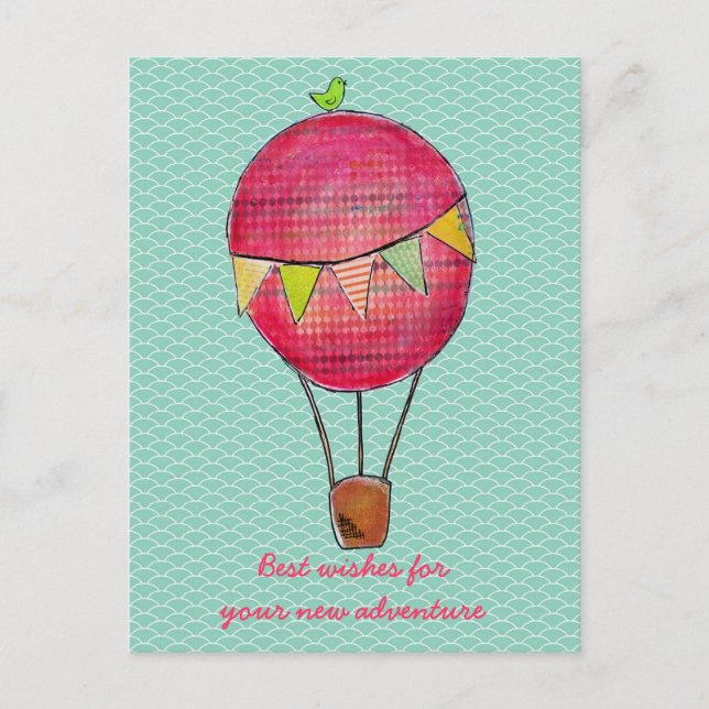 Best Wishes Travel Travelling Good Trip Greeting Postkarte (Vorderseite)