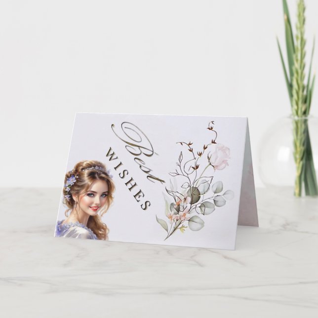 Best Wishs falted Invitation Card Einladung (Vorderseite)