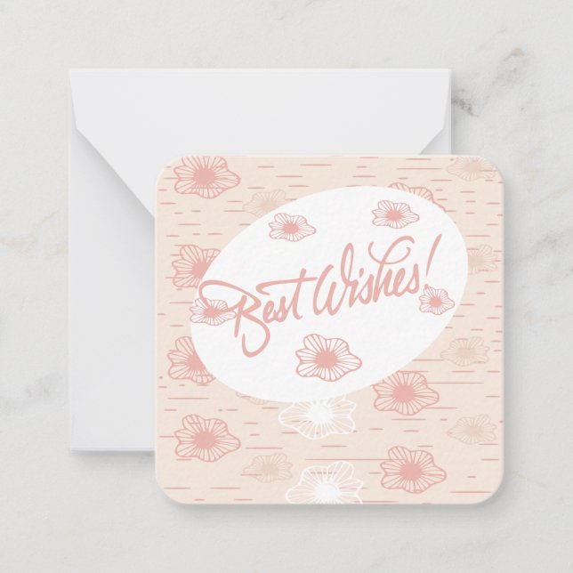 Best Wünsche Note Mitteilungskarte (Vorderseite)