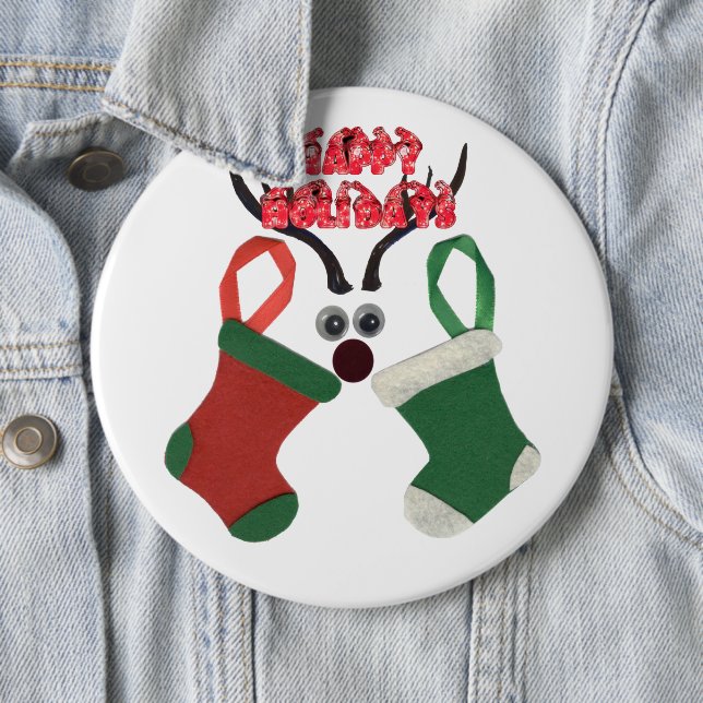 Best wünscht Weihnachten Besondere Anlass Red & Gr Button (Beispiel)