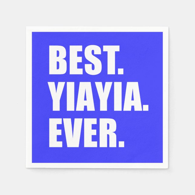Best YiaYia je Griechisches Großmutter-Party Serviette (Vorderseite)