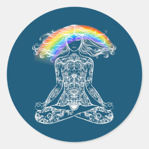Best Yoga-Mama für Frauen Runder Aufkleber