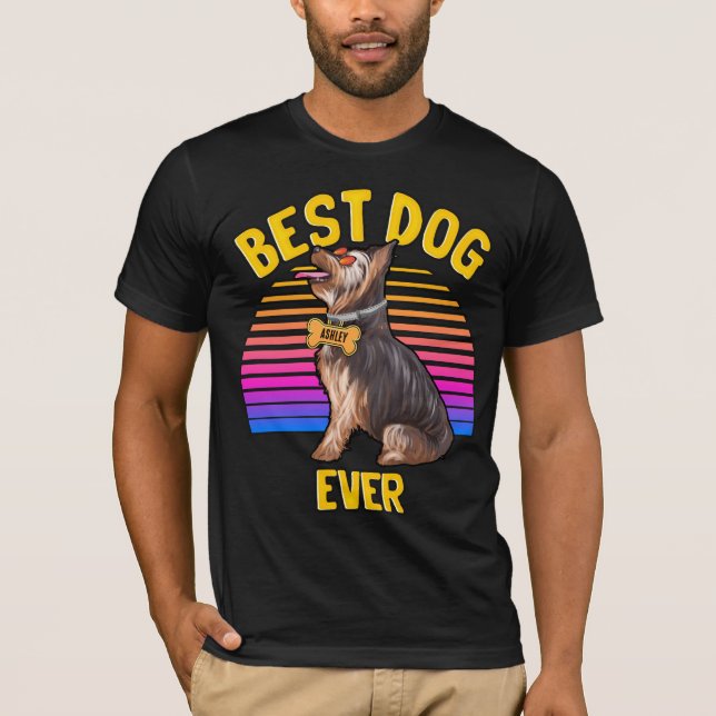 Best Yorkshire Terrier Dog je Retro T-Shirt (Vorderseite)