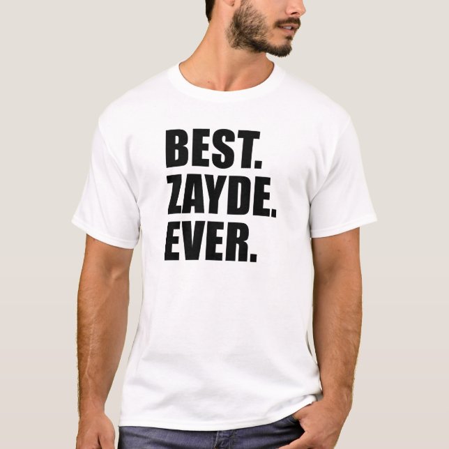 Best Zayde je jüdischer Großvater T-Shirt (Vorderseite)