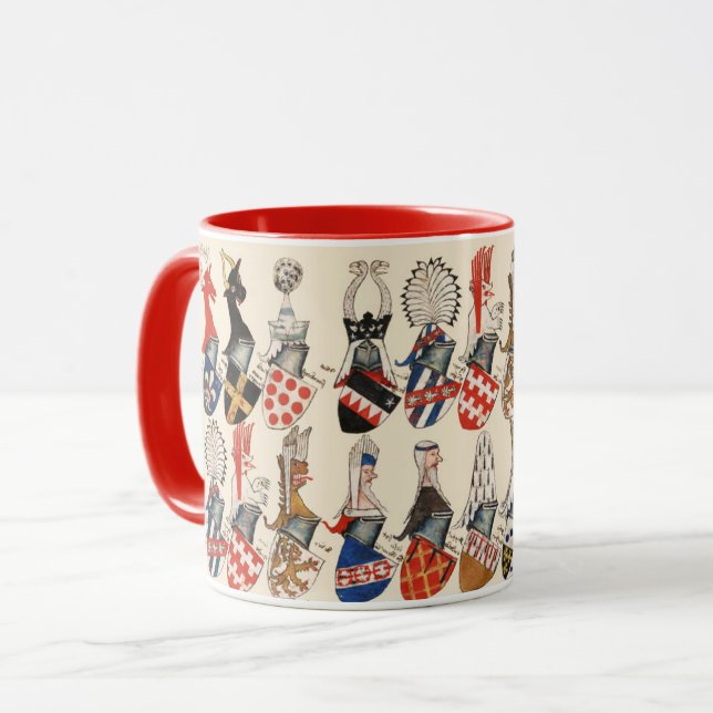BESTÄNDE VON WAFFEN FÜR MITTELSTADTTEILNEHMER TASSE (Vorderseite Links)