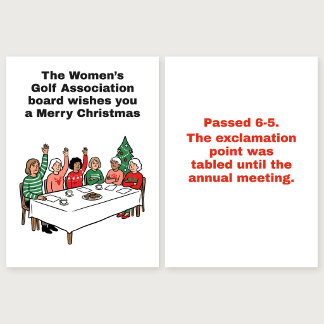 Bestanden 6-5: Damen-Golf-Weihnachtskarte Karte