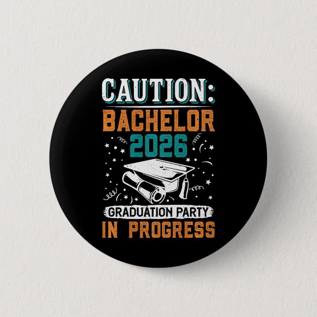 Bestanden Caution Bachelor 2026 Abschlussfeier G Button (Vorderseite)