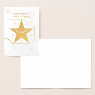 Bestanden-Prüfungen Silber/Gold Folie Gratulations Folienkarte