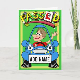 Bestanden Test, Name kann auf Nummernschild platzi Karte