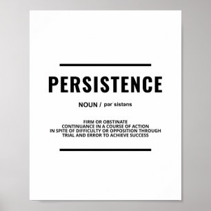 Beständigkeit Motivierend Angebot Poster