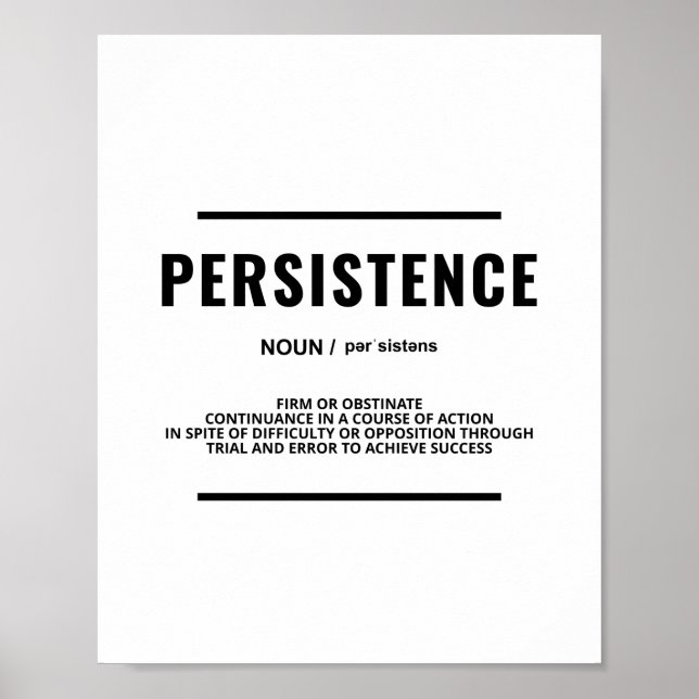 Beständigkeit | Motivierend Angebot Poster (Vorne)