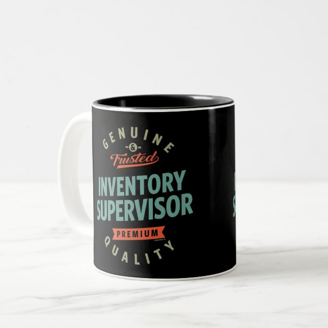 Bestandsaufsichtsperson Zweifarbige Tasse (Vorderseite Links)