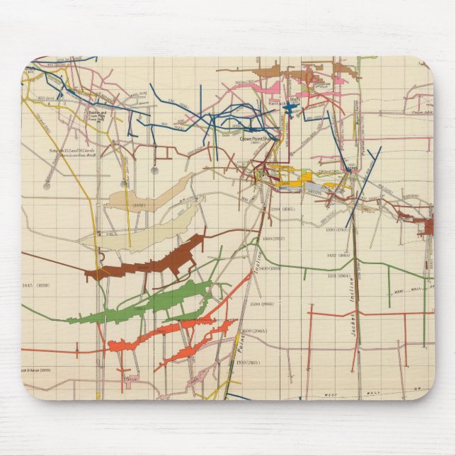 Bestandsminenkarten Nummer VI Mousepad (Vorne)