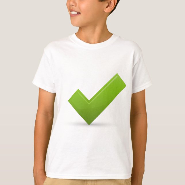 bestätigen-679245 GRÜNES KARO MARK CORRECT SYMBOL  T-Shirt (Vorderseite)