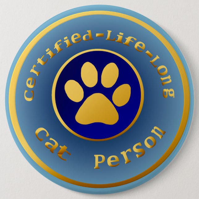 Bestätigen-Leben-Lange Katzen-Person Button (Vorderseite)