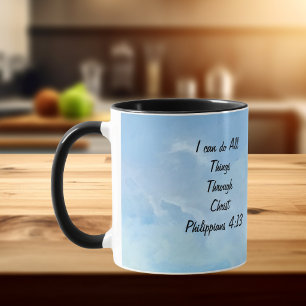 Bestätigen/Schrift Philipper 4:13 Original Kunst Tasse