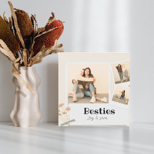 BESTÄTIGKEITEN, Foto-Collage & Namen   BESTE FREUN Fotoplatte