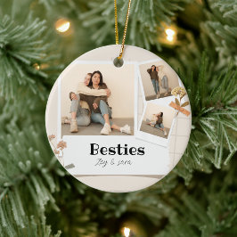 BESTÄTIGKEITEN, Foto-Collage & Namen | BESTE FREUN Keramik Ornament