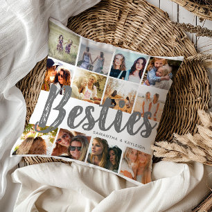 BESTÄTIGKEITEN, Foto-Collage & Namen   BESTE FREUN Kissen