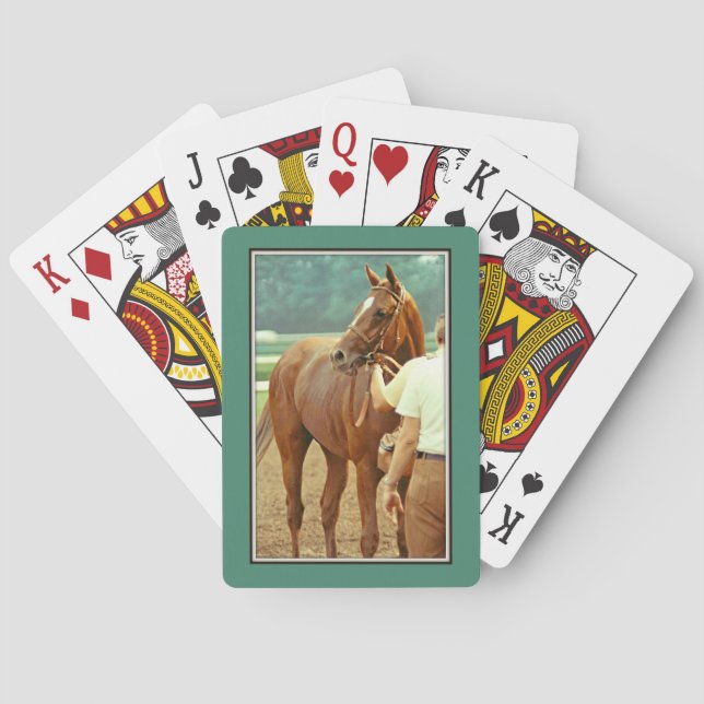 Bestätigtes Thoroughbred-Rennpferd 1978 Spielkarten (Rückseite)