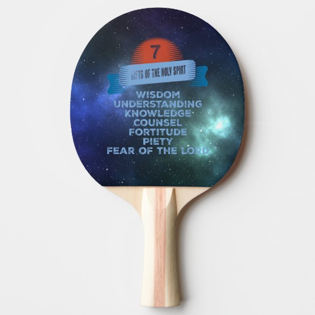 Bestätigung 7 Geschenke des Heiligen Geistes Tischtennis Schläger (Vorderseite)