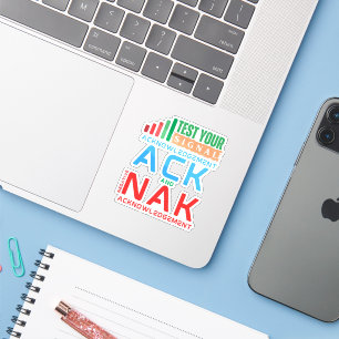 Bestätigung ACK und NAK in der Datenvernetzung Aufkleber