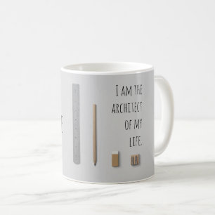 Bestätigung bin ich der Architekt meines Lebens Kaffeetasse