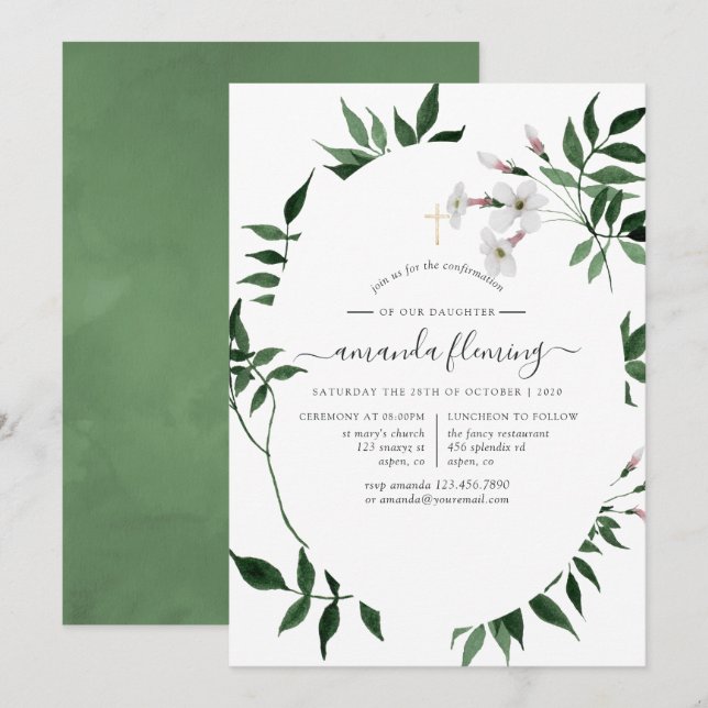 Bestätigung der Waldgrüne Einladung (Vorne/Hinten)