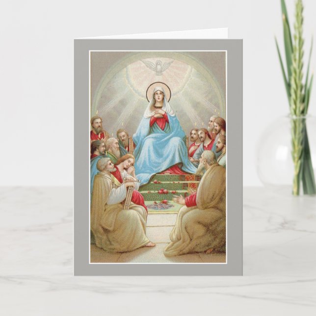Bestätigung Heiliger Geist Jungfrau Mary Apostles Karte (Vorderseite)