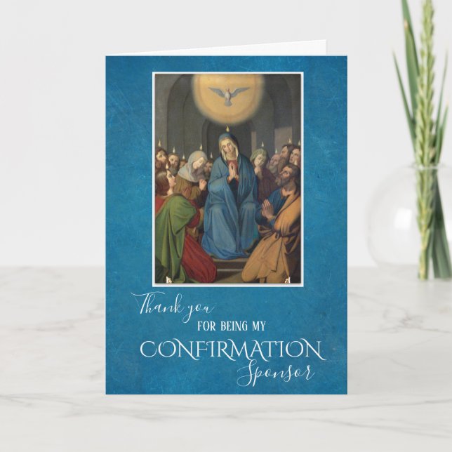 Bestätigung Heiliger Geist Jungfrau Mary Apostles Karte (Vorderseite)