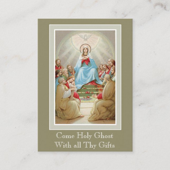 Bestätigung Heiliger Geist Jungfrau Mary Apostles  Visitenkarte (Vorderseite)