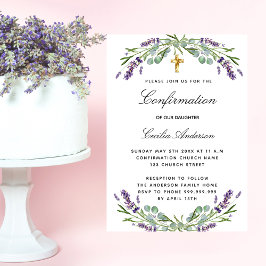 Bestätigung Lavendel violette Florale Luxus Einladung