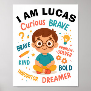 BESTÄTIGUNG PERSONALISIERTER POSTER FÜR JUNGEN