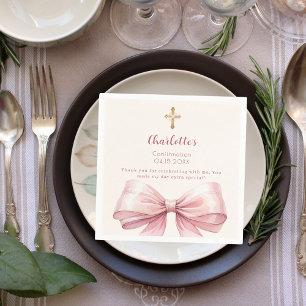 Bestätigung Rosa-Bogen-Kreuzmädchen Serviette