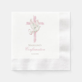 Bestätigung rosa Kreuz Serviette