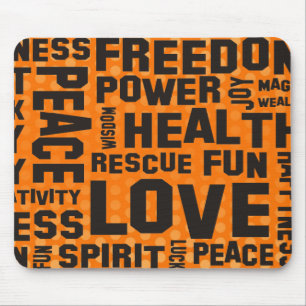Bestätigung schwarz - orange Punkte Mousepad