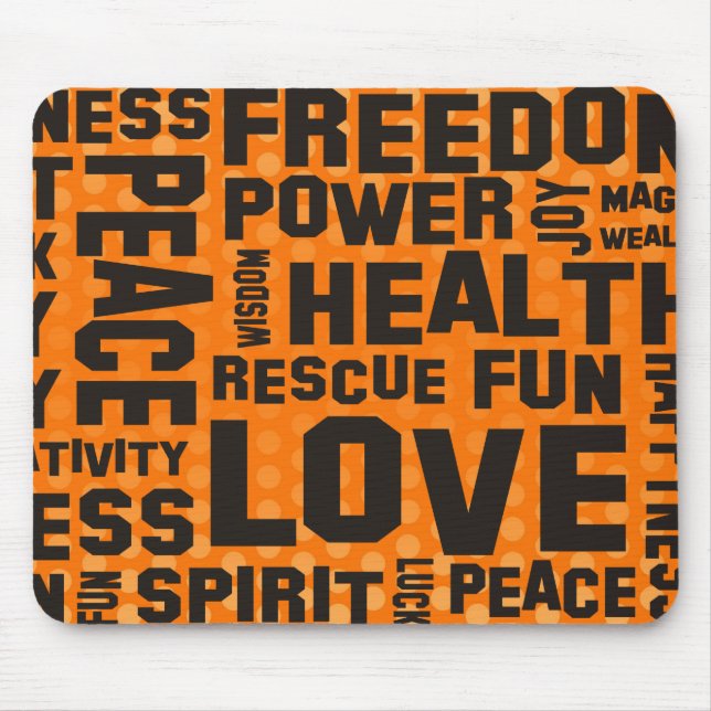 Bestätigung schwarz - orange Punkte Mousepad (Vorne)