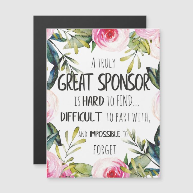 Bestätigung Sponsor Geschenk wirklich Großer Spons Magnetkarte (Vorne/Hinten)