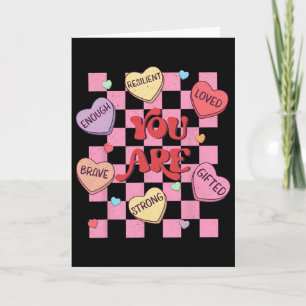Bestätigungen Candy Heart Lehrer Valentinstag Frau Karte