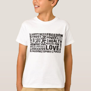 Bestätigungen schwarz - Hintergrund deutlich T-Shirt
