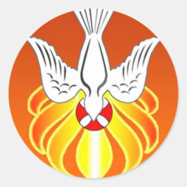 Bestätigungsaufkleber - Heiliger Geist und sieben  Runder Aufkleber