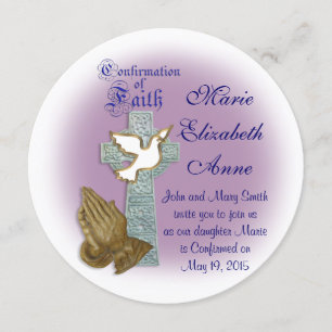 Bestätigungseinladung Keltisches Kreuz Einladung