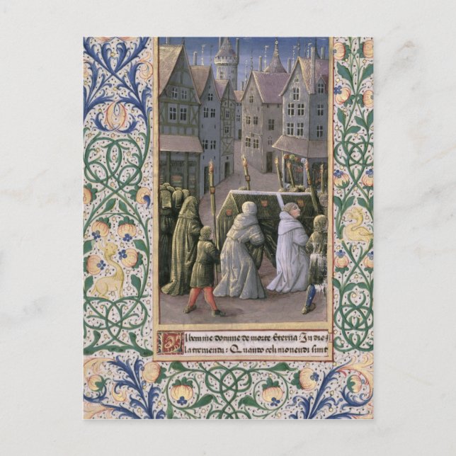 Bestattungsprozess Postkarte (Vorderseite)