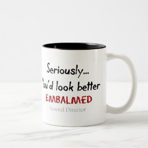 Bestattungsunternehmer-/Leichenbestatter-lustiger Zweifarbige Tasse