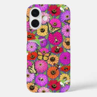 Bestäuber und Zinnia iPhone 16 Hülle