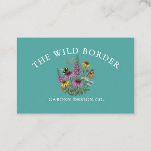 Bestäuberfreundliches Garten Designer Geschäftskar Visitenkarte