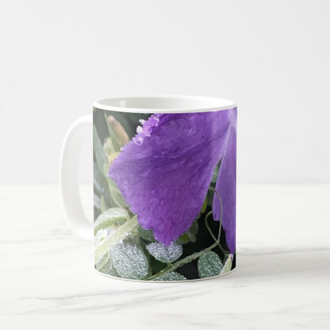 Bestäubte Veilchen Kaffeetasse (Vorderseite Links)