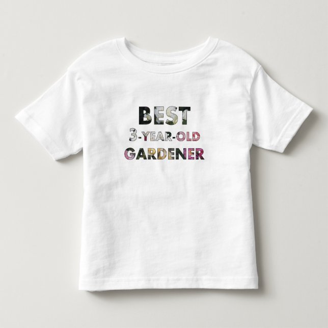 Beste 3-jährige Rose Kleinkind T-shirt (Vorderseite)